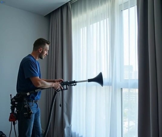 Professional drapes cleaning process tools Matty Curtain Cleaning lytton