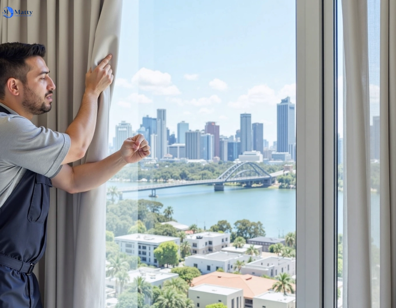 Professional curtain steam cleaning service lytton QLD by Matty Curtain Cleaning